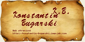 Konstantin Bugarski vizit kartica